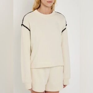 Rag & bone Blanket Stitch Terry Sweatshirt